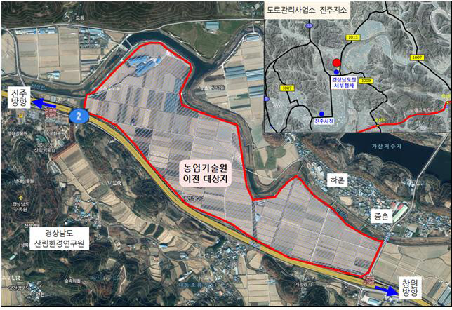 도정뉴스20190403경상남도농업기술원등이전사업-위치도.jpg