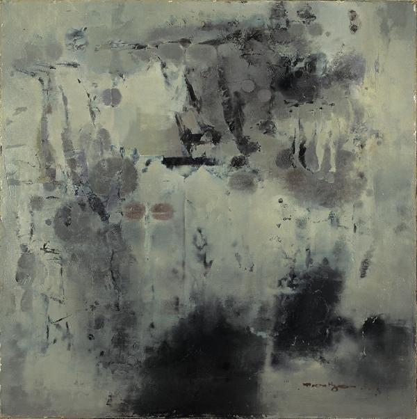 정문현,하이얀새,1980년대,캔버스에유채,99x99cm,경남도립미술관소장.jpg